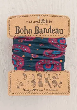 Natural Life boho bandeau navy berry medallion
