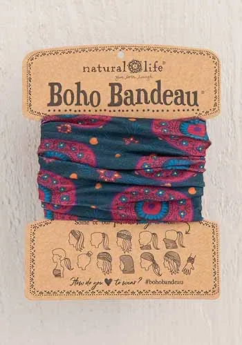 Natural Life boho bandeau navy berry medallion