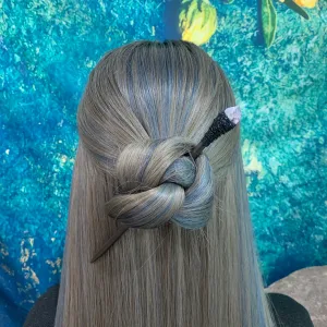 Natural quartz stone wood hairpin 19-20 cm handmade crystal hairpin bridal hair comb crystal hair ornament BOHO wedding gift