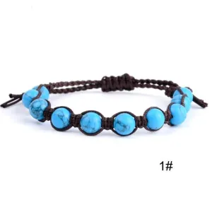 Natural Stone Beaded Braided Bracelets More Colors