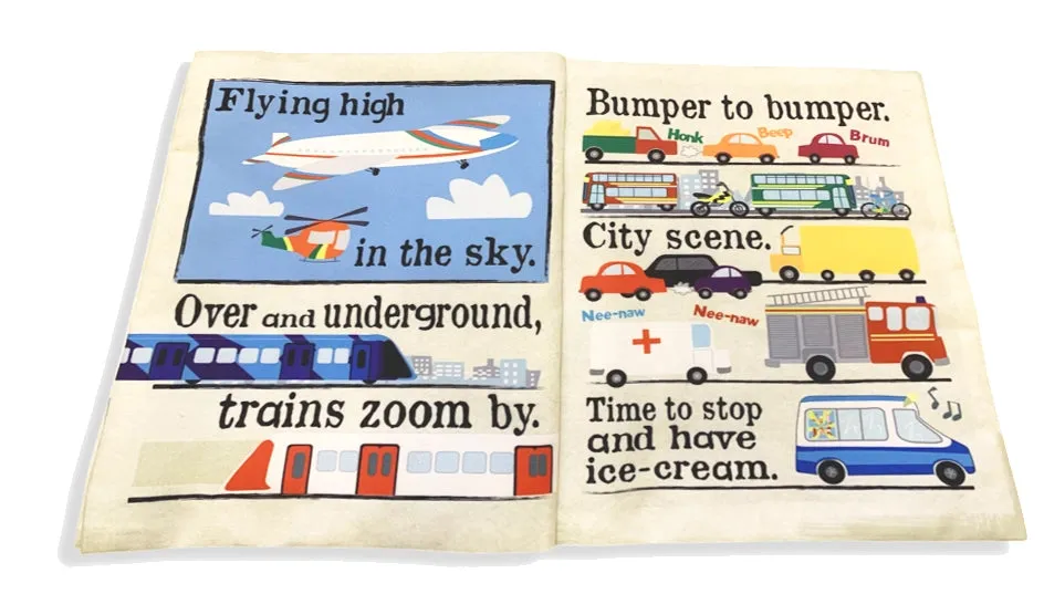 Nursery Times Crinkle Newspaper - Busy Road