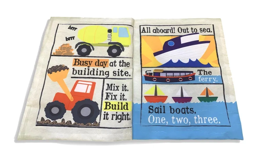 Nursery Times Crinkle Newspaper - Busy Road