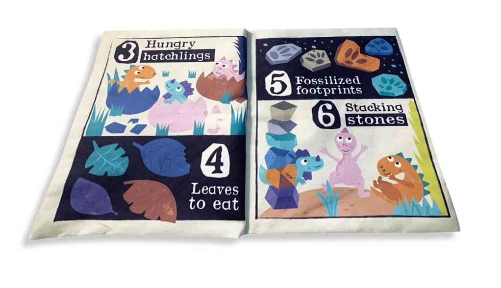 Nursery Times Crinkle Newspaper - Dinosaur Count