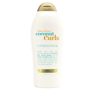OGX Quenching   Coconut Curls, Moisturizing Conditioner for Curly Hair, Detangling, Curl Enhancing, 25.4 fl oz