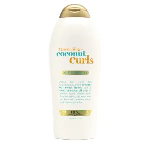 OGX Quenching   Coconut Curls, Moisturizing Shampoo for Curly Hair, Detangling, Curl Enhancing, 25.4 fl oz