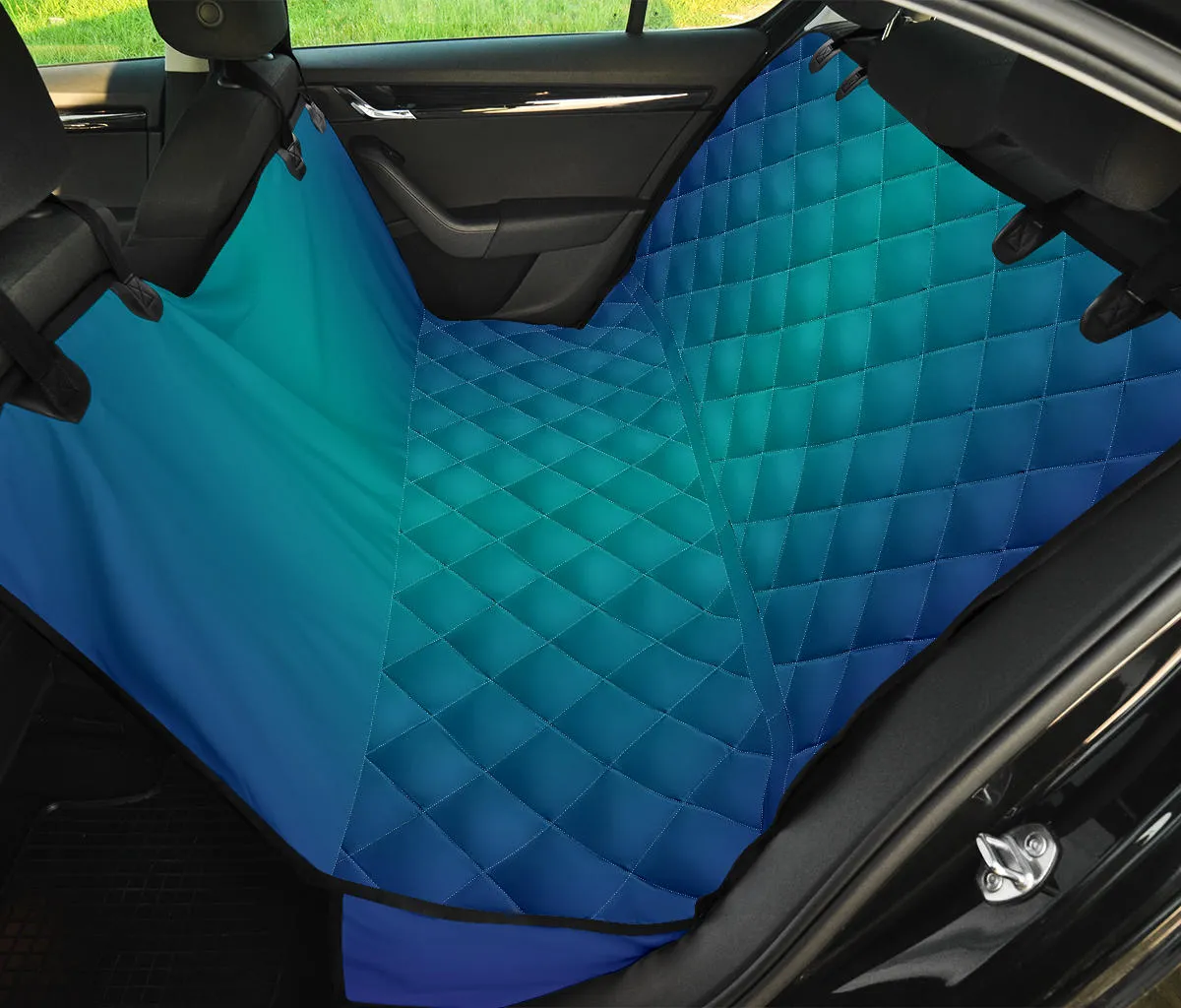 Ombre Blue Turquoise Car Pet Seat Cover Auto Back Seat Protector