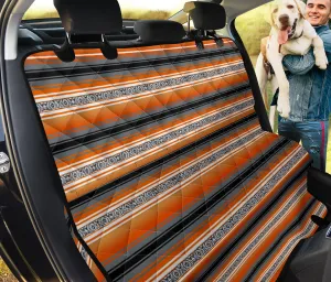 Orange Serape Mexican Blanket Pattern Car Pet Seat Cover