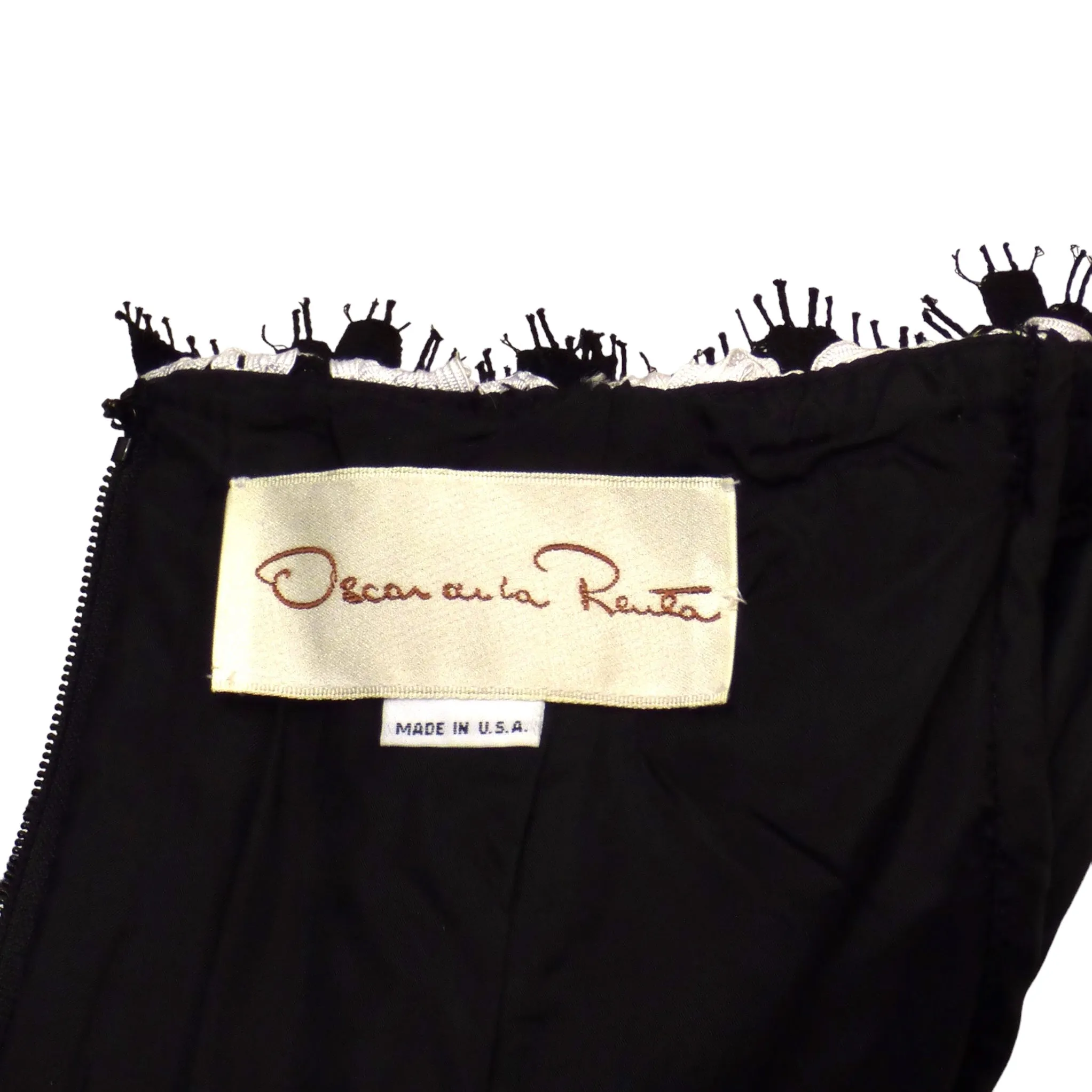 OSCAR DE LA RENTA- 1980s Ribbon D'Arte Dress, Size 8