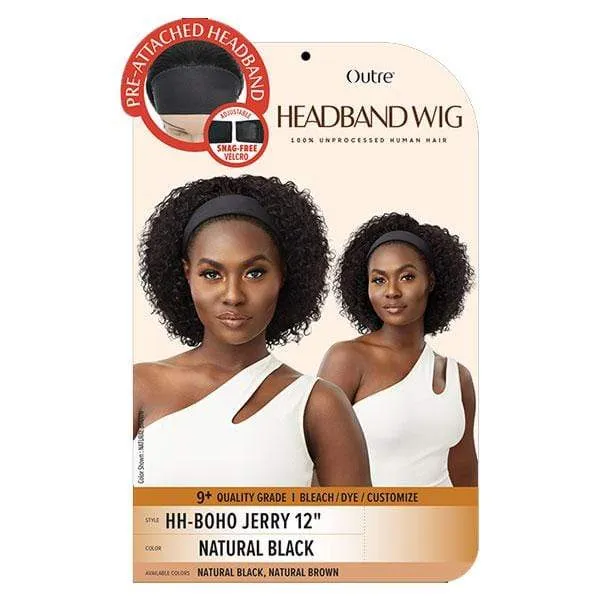 Outre 100% Human Hair Headband Wig - BOHO JERRY 12"