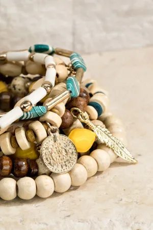 Ozark Seed bracelet with charm accents *