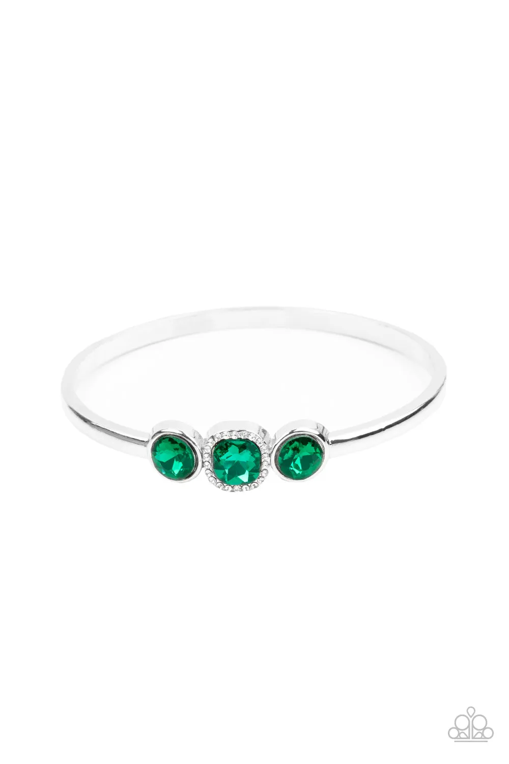 Paparazzi Royal Demands - Green Bangle Bracelet