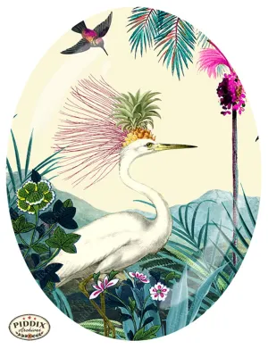PDXC18213c_tray -- Menagerie Oval Tray Bird