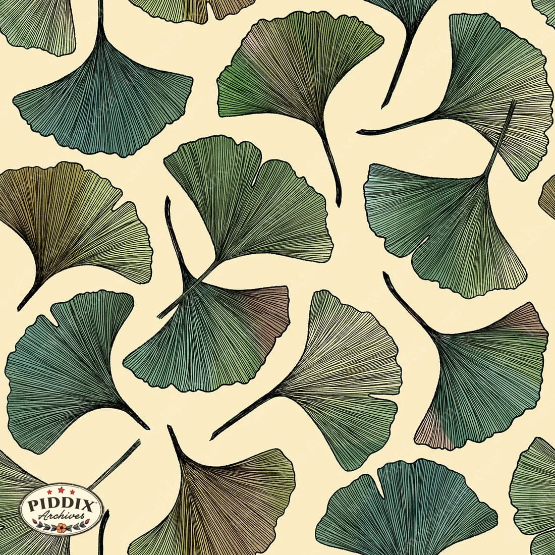 PDXC23636 -- Ginko Leaves Pattern