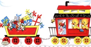 PDXC24261b -- Ducklings on Train