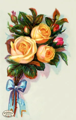 PDXC7553 -- Flower Cards Rose Bouquet