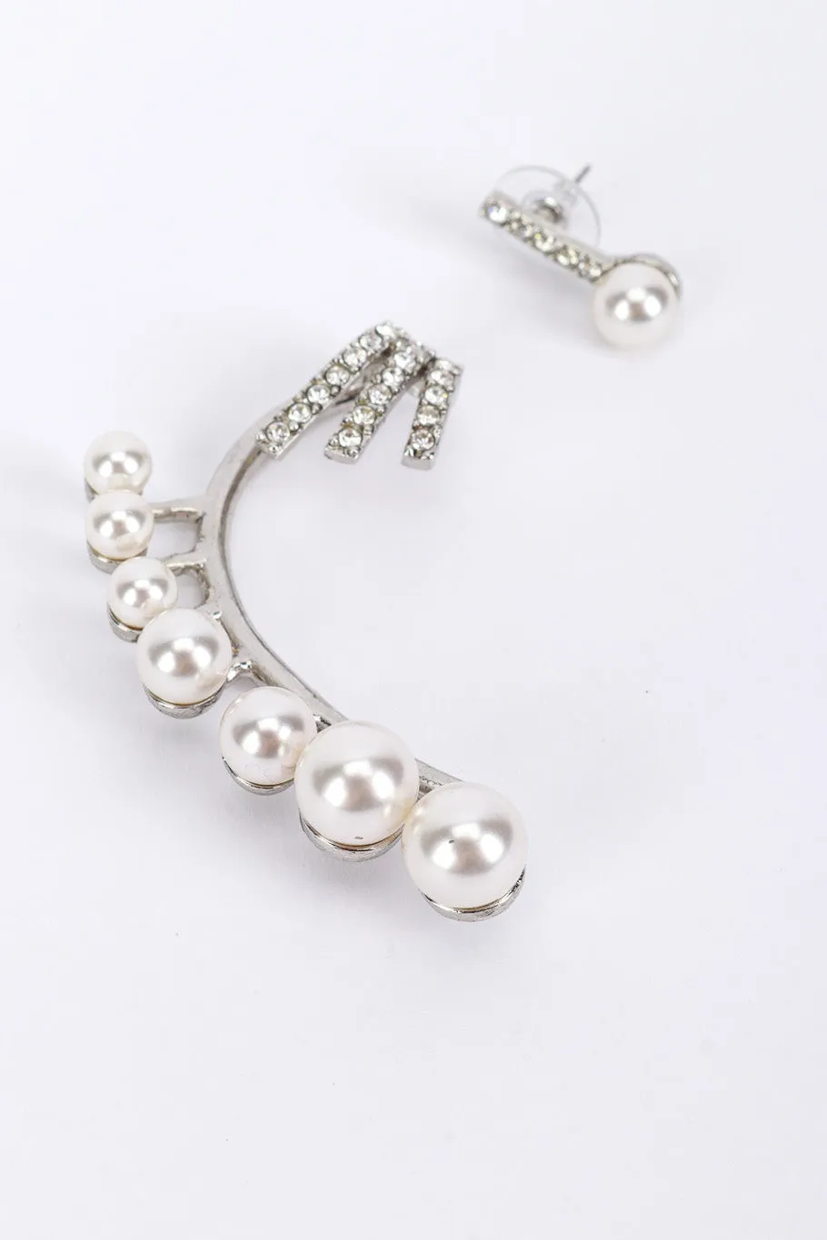 Pearl Rhinestone Ear Cuff & Earring Set