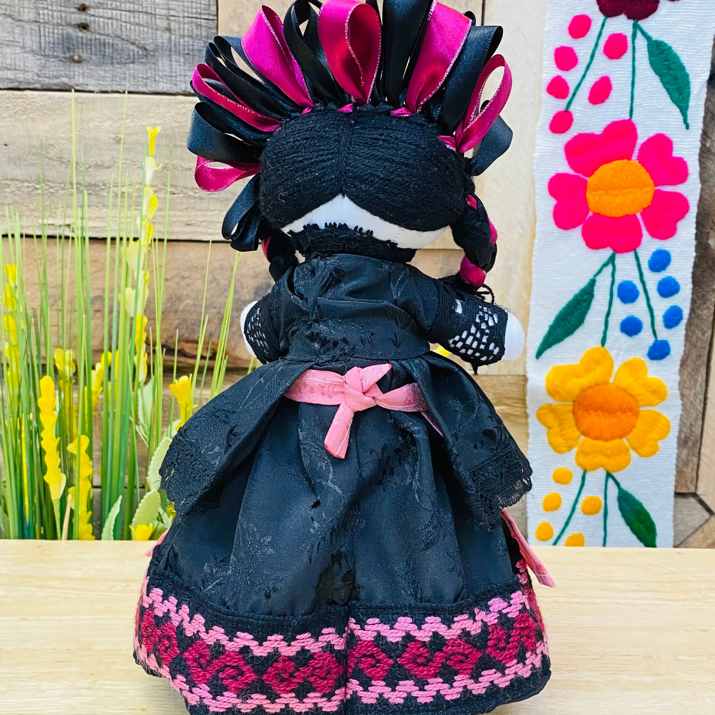 Pink Catrina Mexican Otomi Doll - Fina
