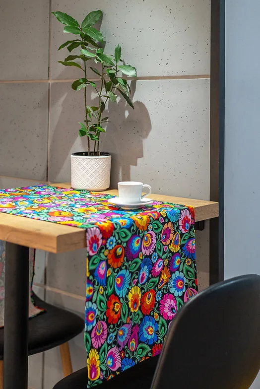 Polish Traditional Folk Art Table Runner (Lowicz Black)