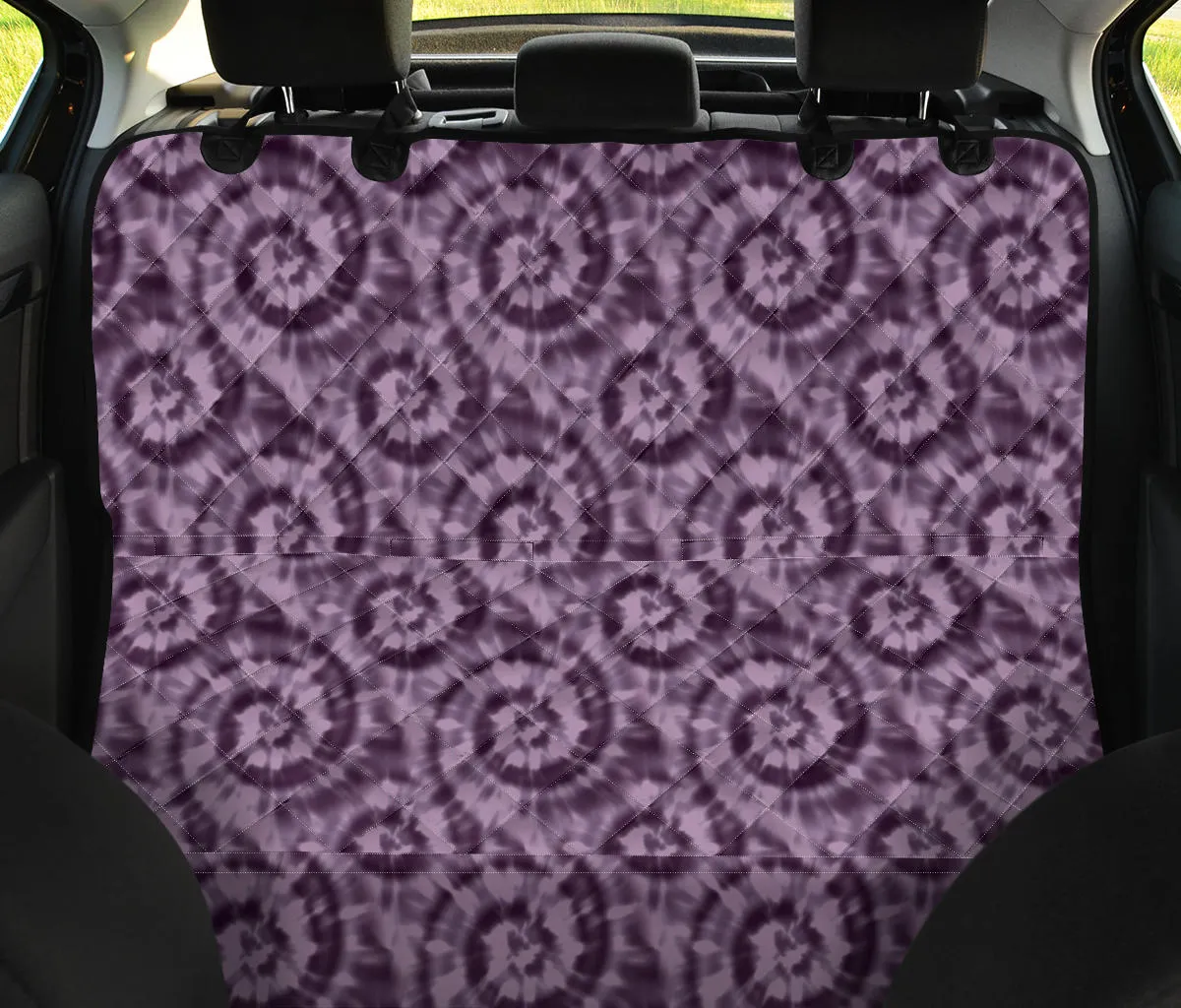 Purple Tie Dye Back Seat Cover Seat Protector For Pets