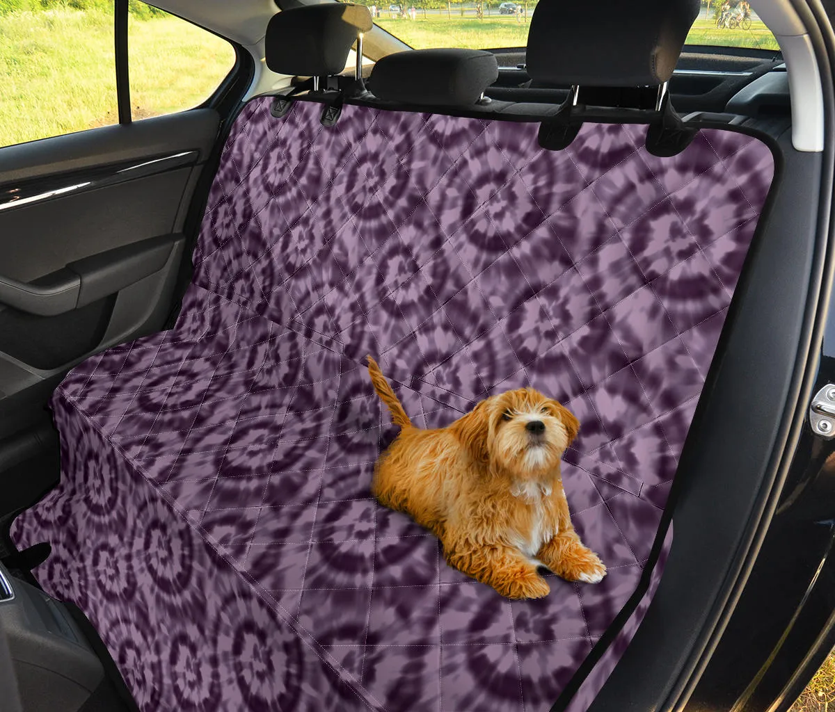 Purple Tie Dye Back Seat Cover Seat Protector For Pets