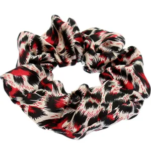 Red Cheetah Print Hair Scrunchie