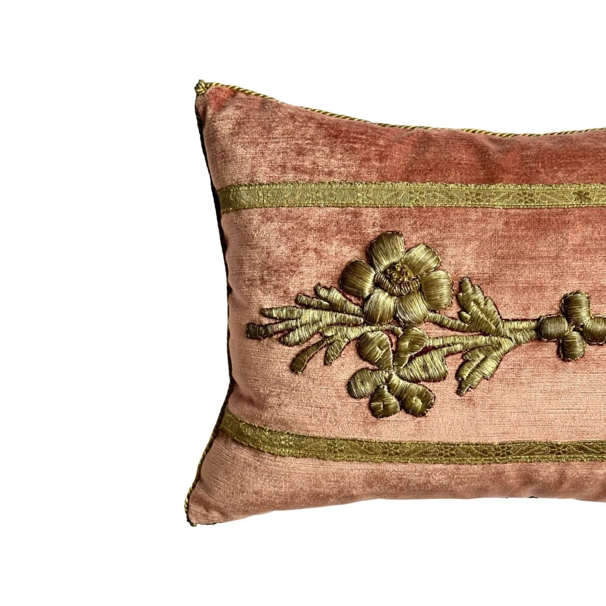 RESERVED: Antique Ottoman Raised Gold Metallic Embroidery (#E061423 | 12 x 19")