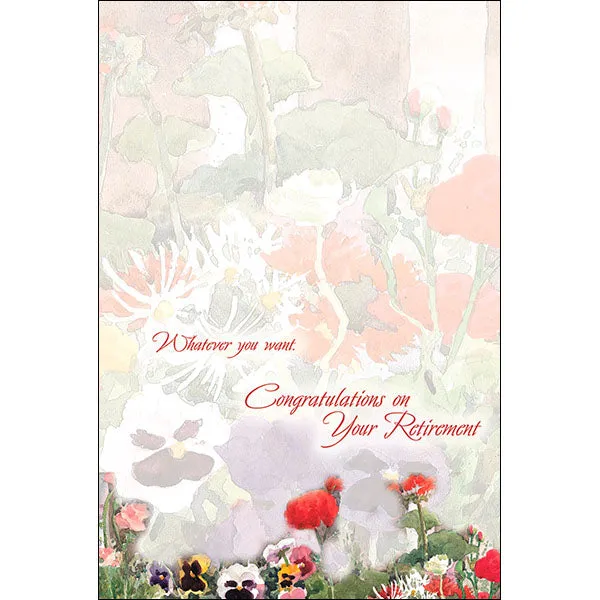 Retirement Card: Hat w/flowers