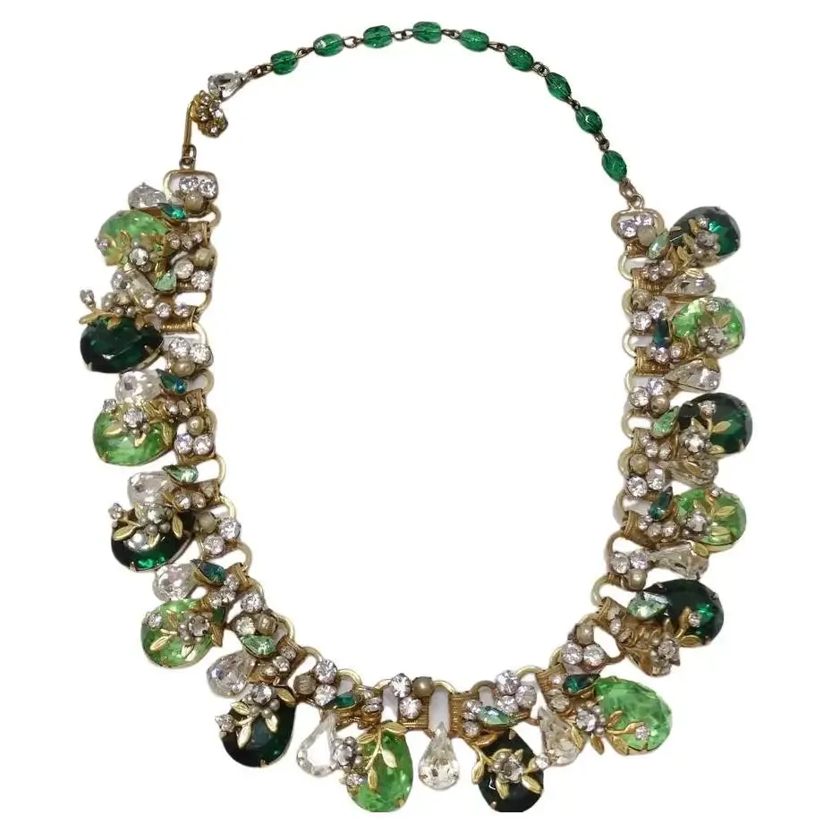 Robert Demi Parvre 1980s Synthetic Diamond Necklace