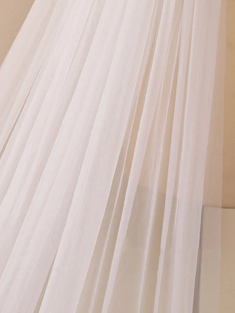 Roycebridal 3D Flower Lace with Rhinestones Cathedral Veil Bridal Veil Wedding Veil