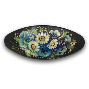 Russian Hand Painted Barrette Daisy