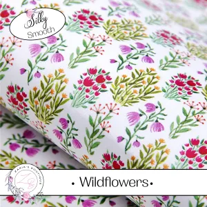 SALE Wildflower Floral Smooth Faux Leather Leatherette