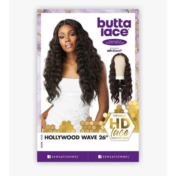 Sensationnel Butta Human Hair Blend Lace Front Wig - HOLLYWOOD WAVE 26"
