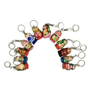 Set of Three(3) Keychain Russian Matryoshka