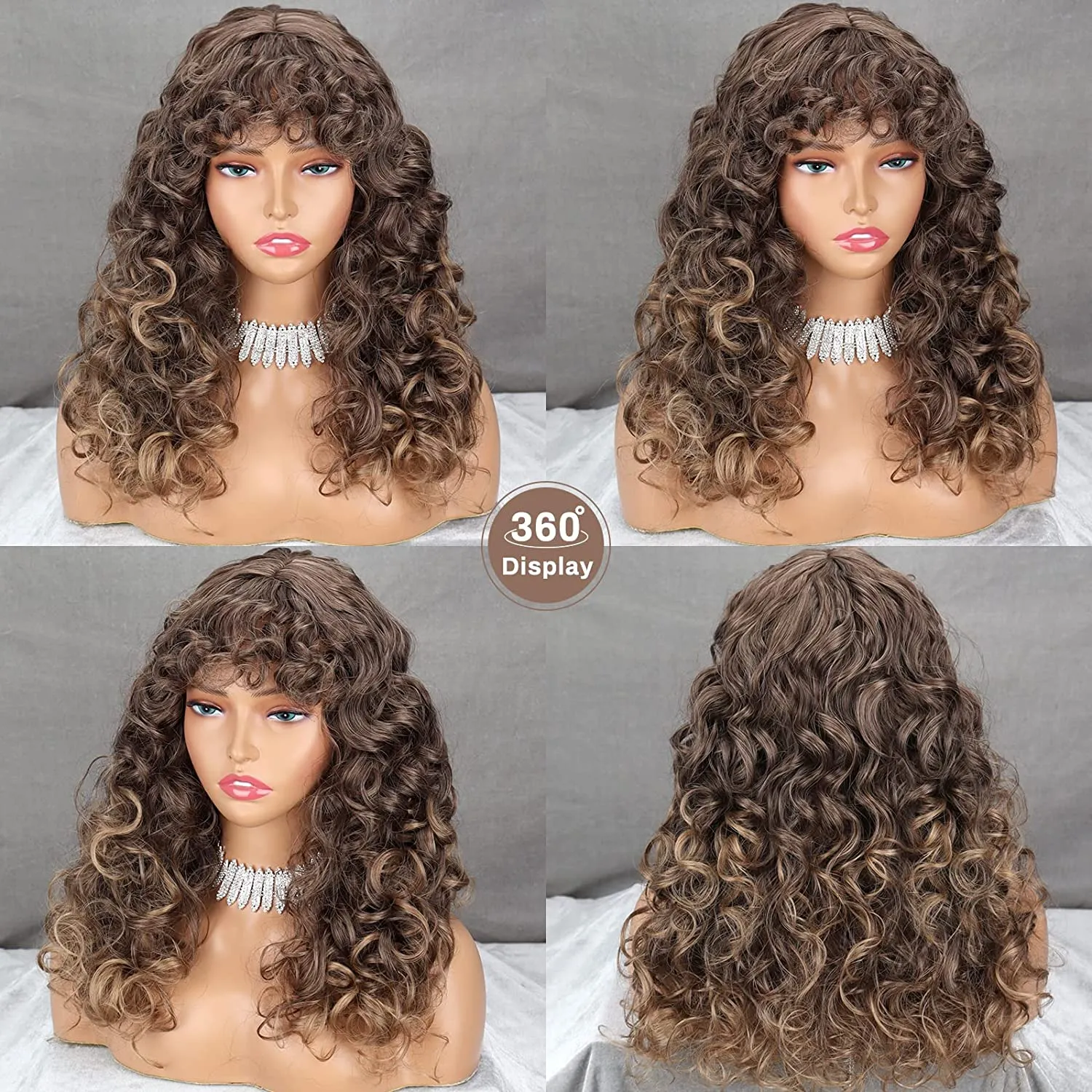 Short Curly Afro Wig for Black Women