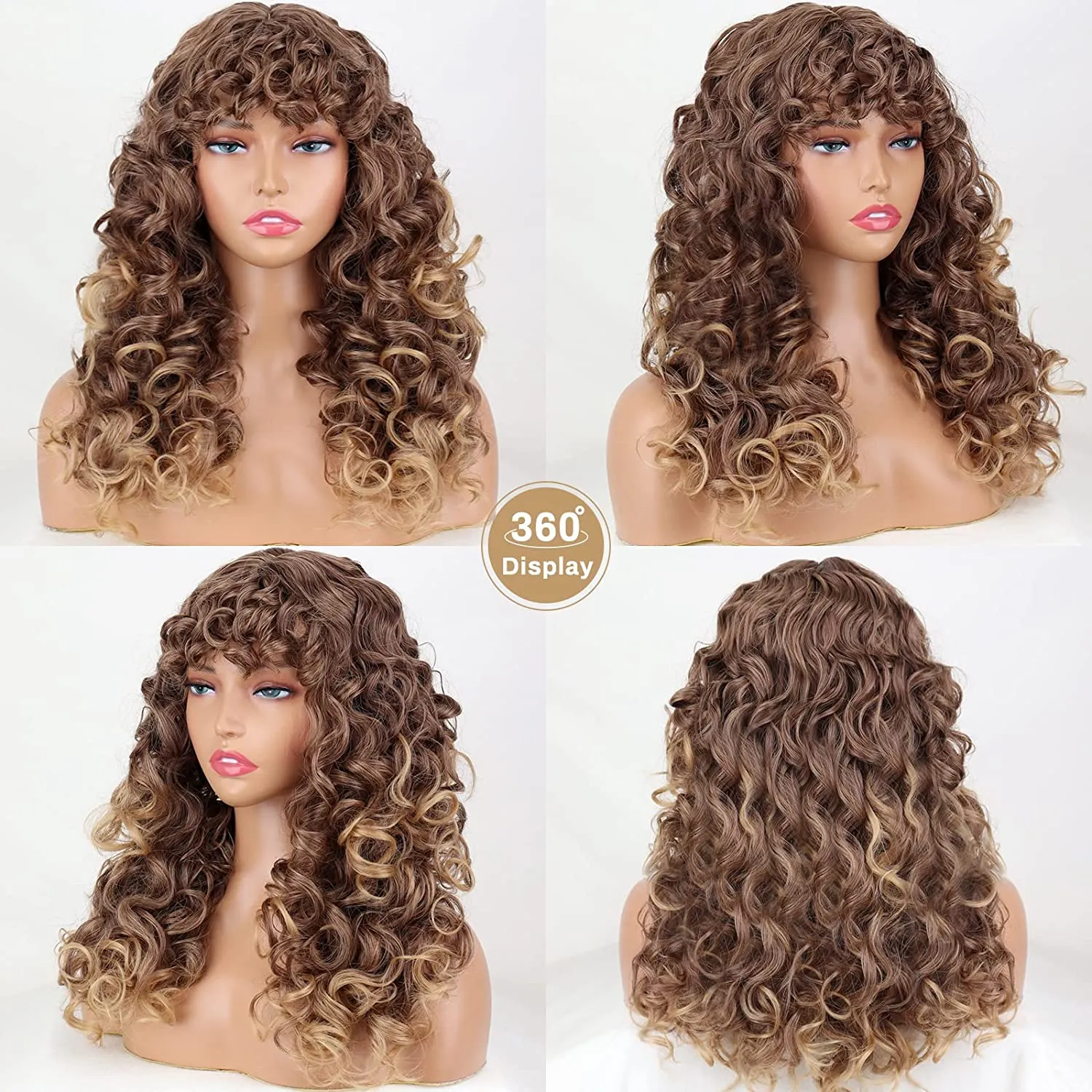 Short Curly Afro Wig for Black Women
