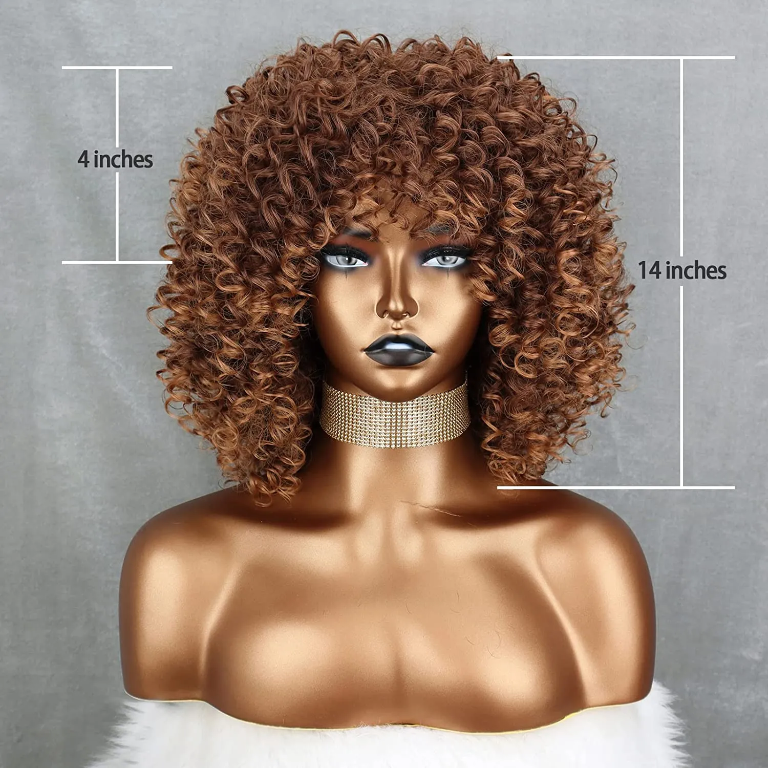 Short Curly Afro Wig for Black Women