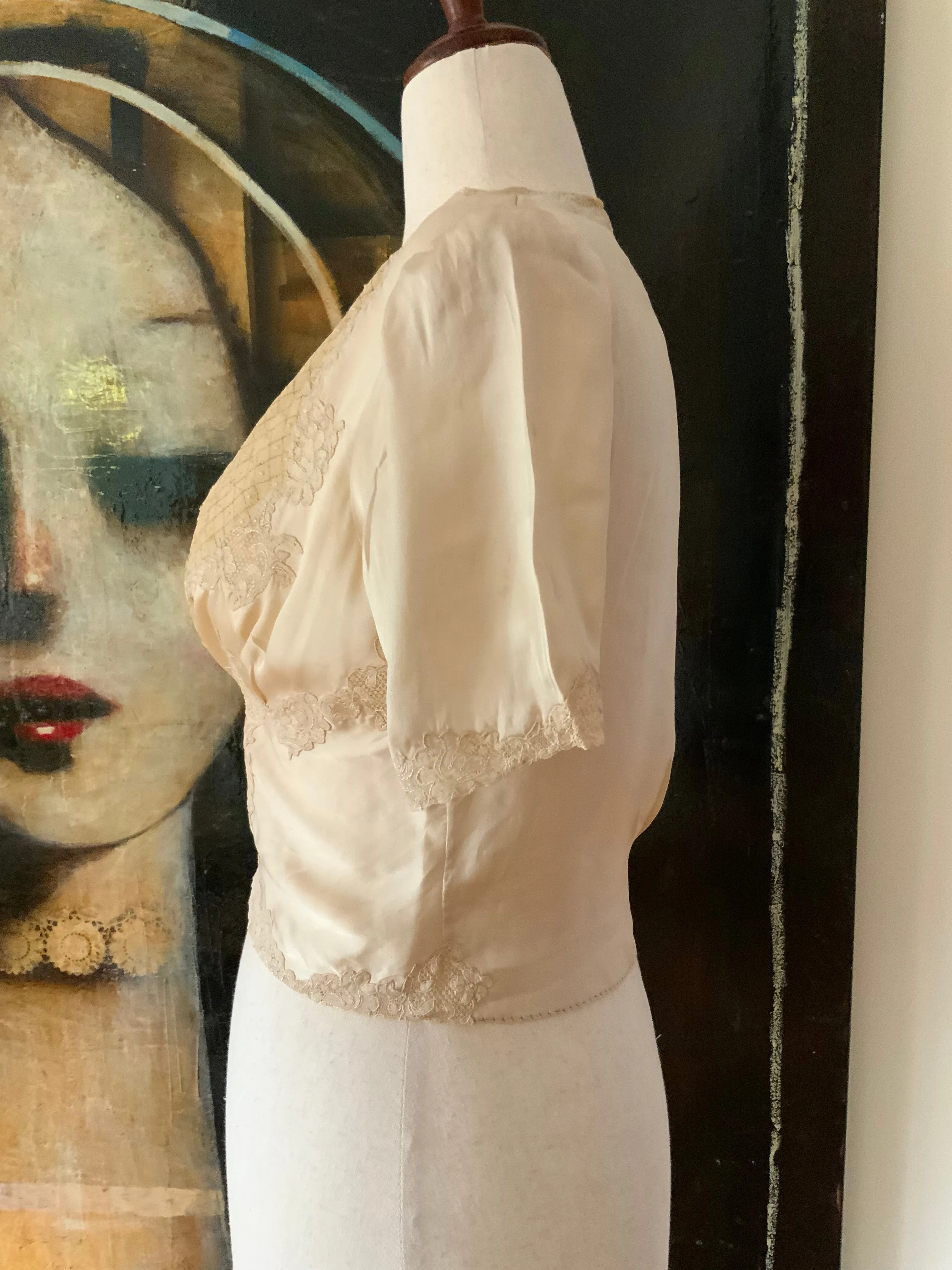 Silk Bed Jacket - 50s - 50Y