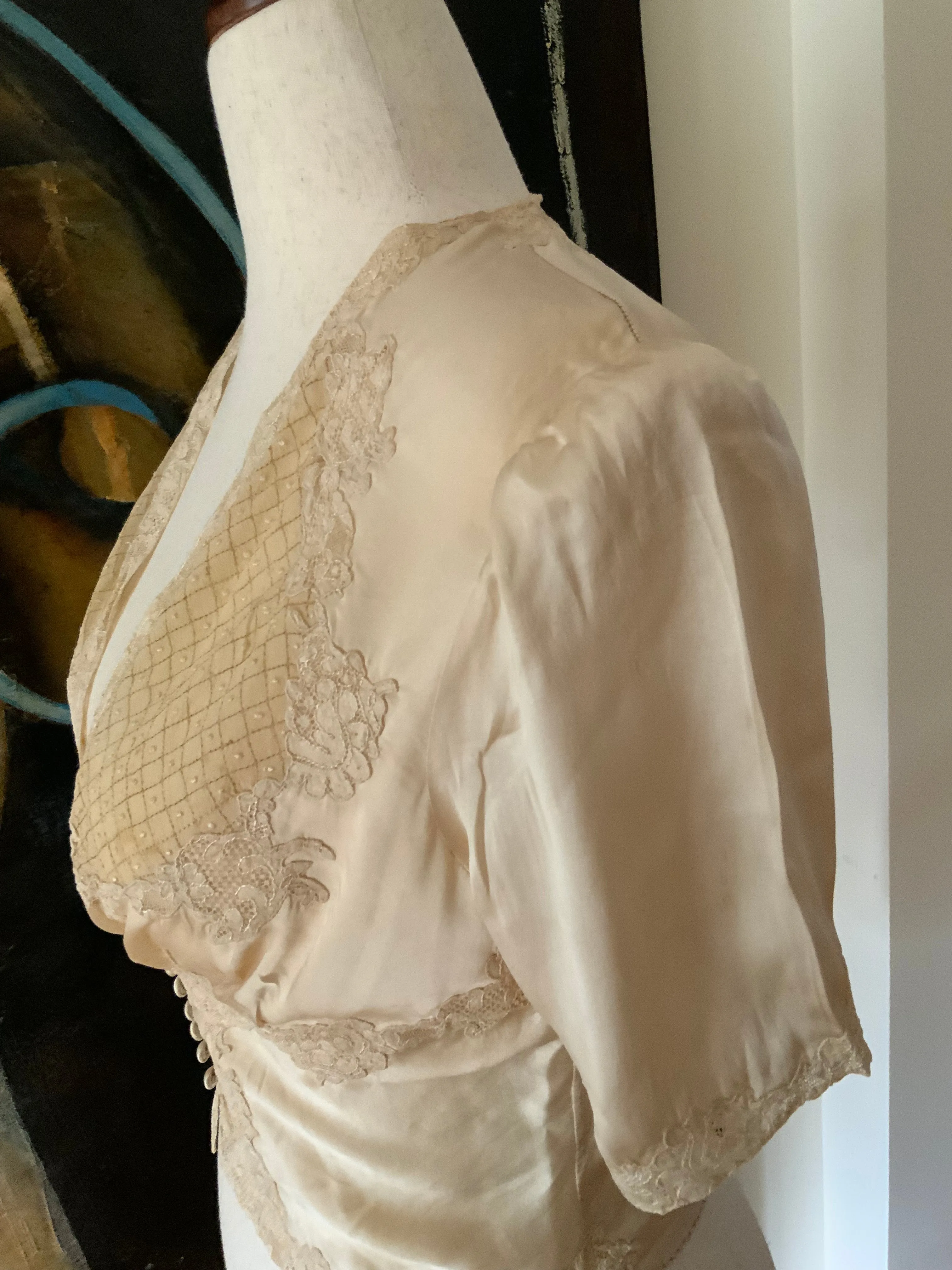 Silk Bed Jacket - 50s - 50Y