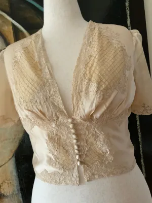 Silk Bed Jacket - 50s - 50Y