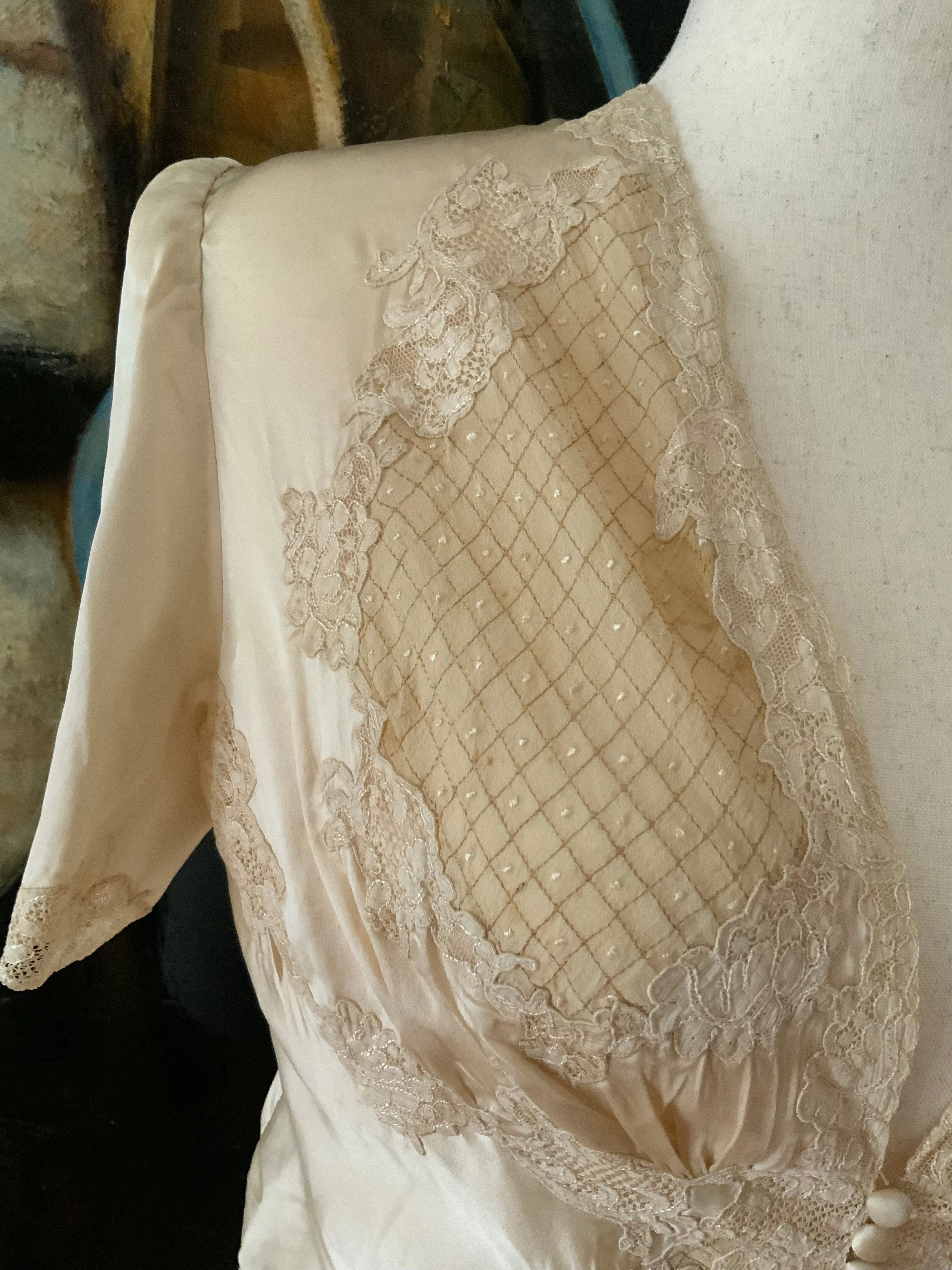 Silk Bed Jacket - 50s - 50Y