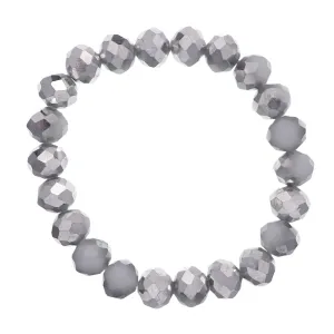 Silver Briolette Bead Stretch Bracelet