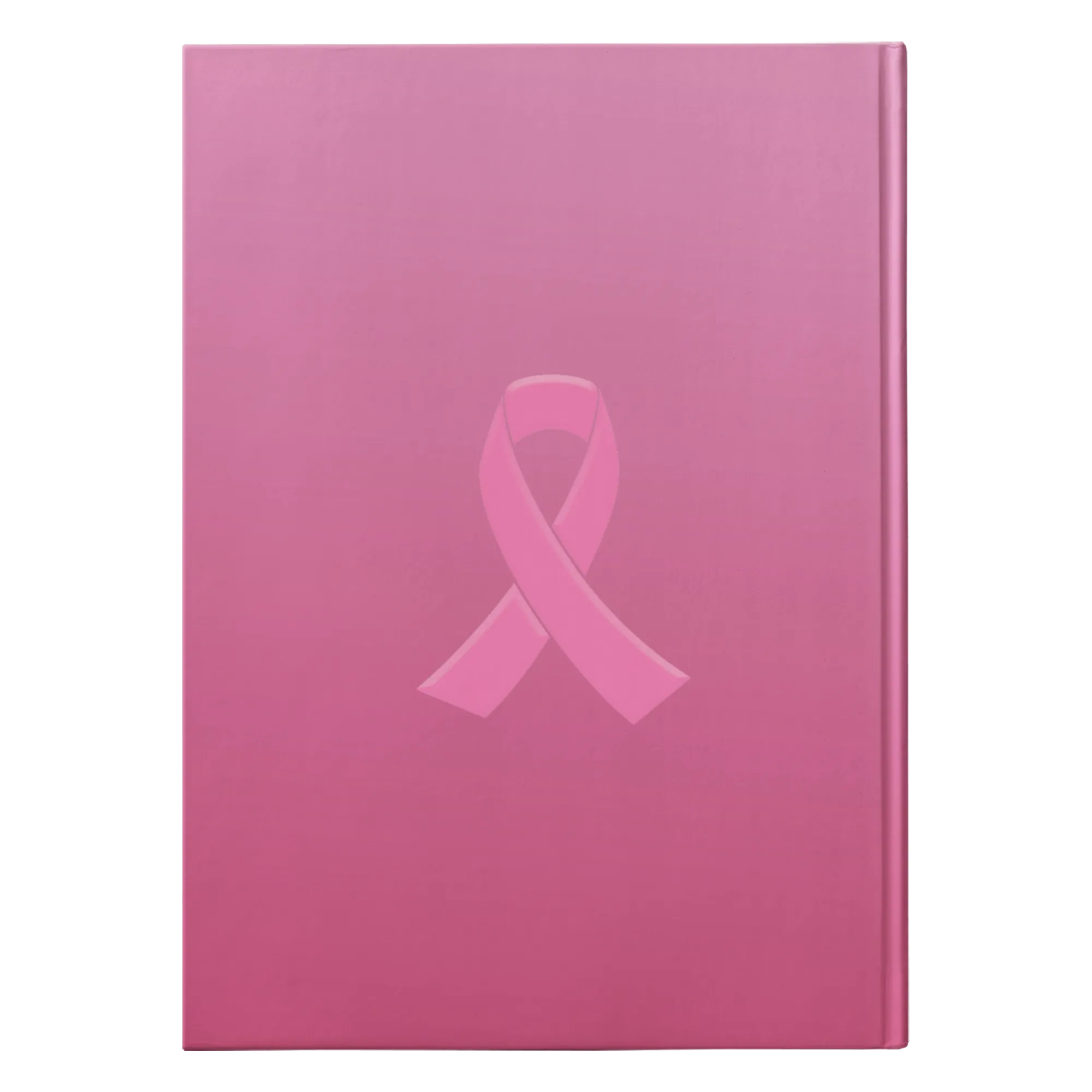 Simple Pink Ribbon Notebook Journal - Hardcover