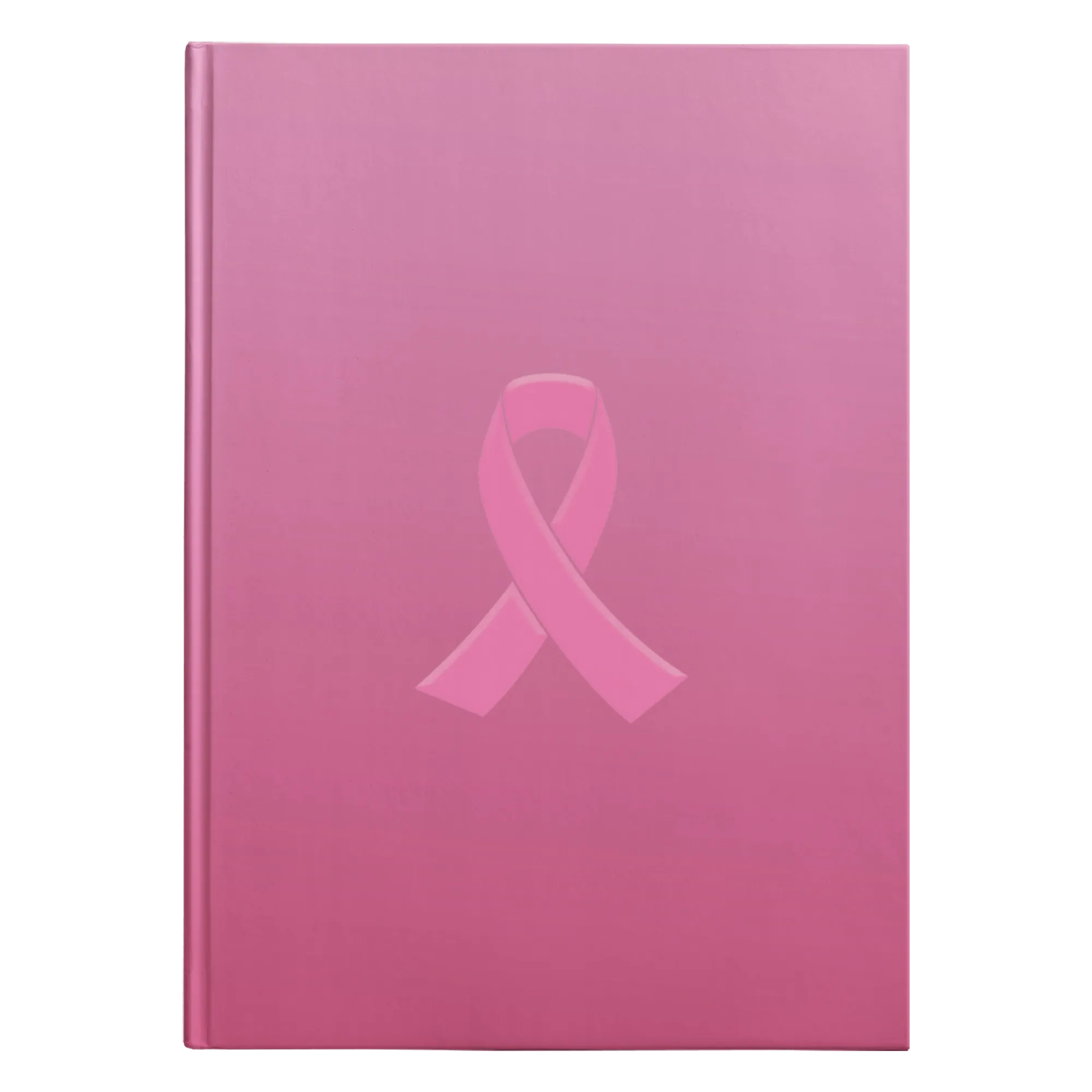 Simple Pink Ribbon Notebook Journal - Hardcover
