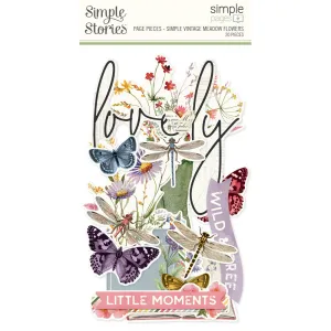 Simple Stories - Simple Vintage Meadow Flowers - Simple Pages Page Pieces