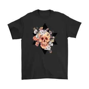 Skull & Flowers T-shirt, Skull and Flowers Gift, BoHo Skull Shirt