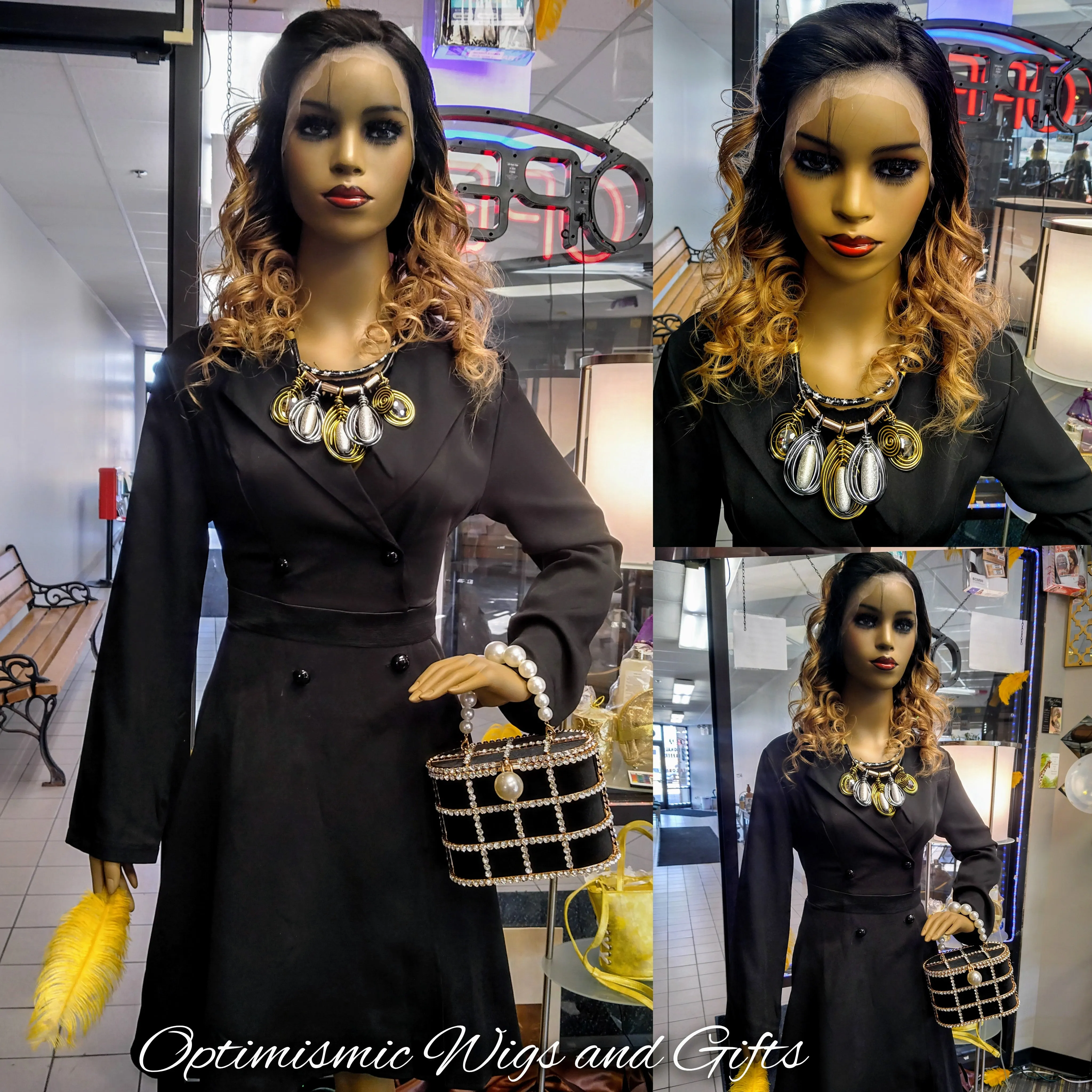 Splendor Blonde Ombre $195 100% Transparent Lace 22inches body wave Human hair Lace Front Wigs Optimismic Wigs and Gifts Shop West St Paul