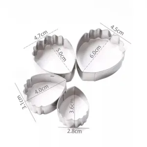 STAINLESS STEEL SIMPLE PEONY PETAL CUTTER  SET