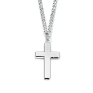 Sterling Silver Men'S Cross Pendant Necklace