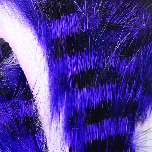 Tiger Barred Magnum Rabbit Strips, Blue/Black over White