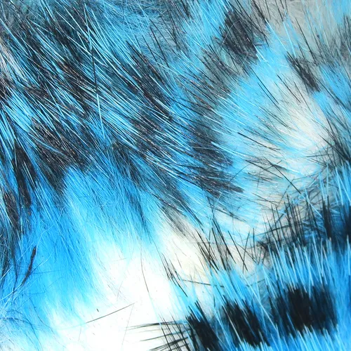 Tiger Barred Magnum Rabbit Strips, Blue/Black over White
